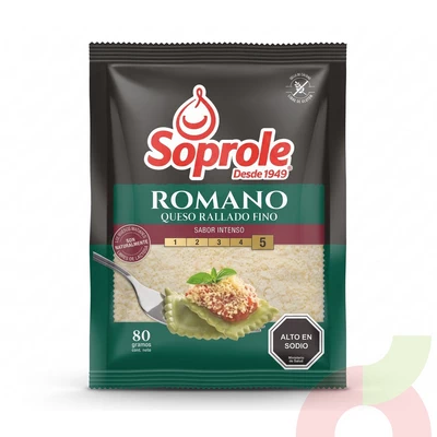 Queso Romano Rallado Soprole 80Gr