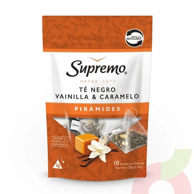 Té Negro Vainilla & Caramelo Supremo 20Gr 10 Unidades