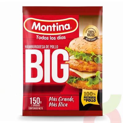 Hamburguesa Big Pollo Montina 150Gr
