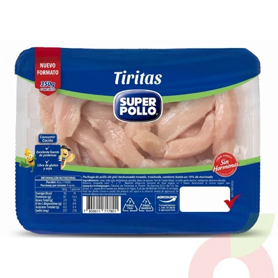 Bandeja Tiritas de Pollo Super Pollo 350Gr