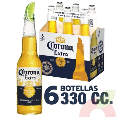 Pack Cerveza Corona 330Cc 6 Unidades
