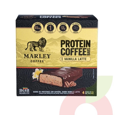 Marley Barra Proteína Vainilla Latte 4 Unidades 180Gr