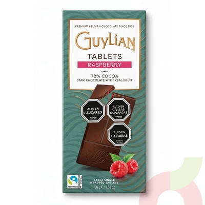Tableta Raspberry 72% Cacao Guylian 100Gr