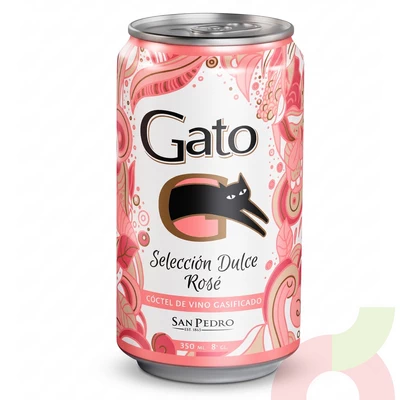 Cóctel de Vino Rosé Gasificado Gato 350Ml