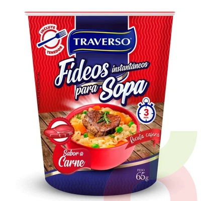 Sopa Instantánea Carne Traverso 65Gr