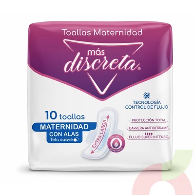 Toallas H. Maternidad Con Alas Más Discreta 10 Unidades