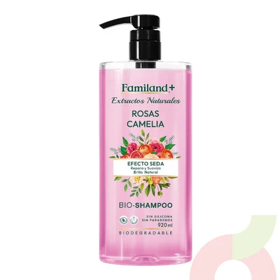 Bio Shampoo Efecto Seda Rosas Camelia Familand 920Ml