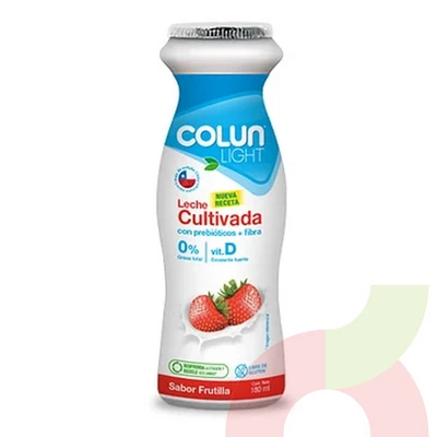 Leche Cultivada Light Frutilla Colun 180Gr