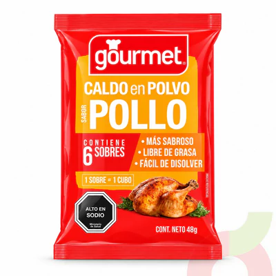 Caldo Pollo Gourmet 48Gr 6 Unidades