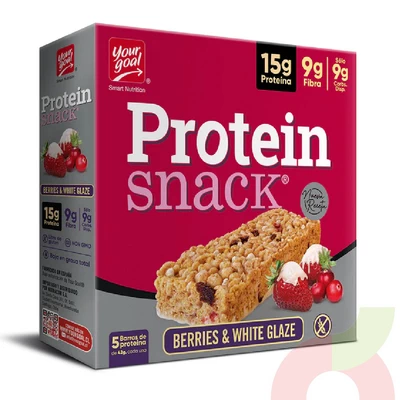 Barritas Berries & White Glaze Protein Snack 210Gr 5 Unidades