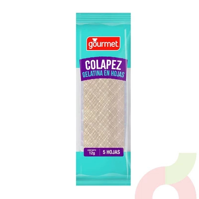 Colapez Gelatina en Hojas Gourmet 12Gr 5 Hojas