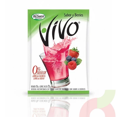 Jugo Instantáneo en Polvo Berries Vivo 7Gr