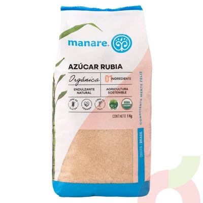 Azúcar Rubia Orgánica Manare 1Kg