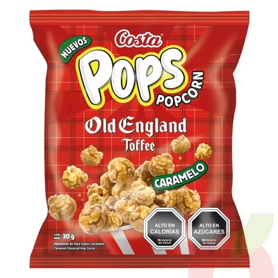 Pops Popcorn Toffee Caramelo Costa 30Gr