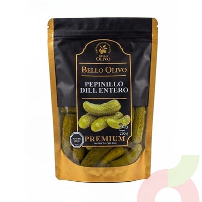 Pepinillo Dill Entero Bello Olivo 340Gr