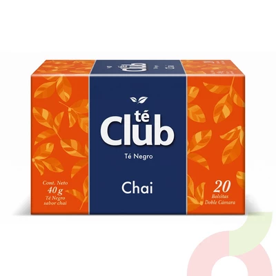 Té Negro Chai Té Club 40Gr 20 Unidades