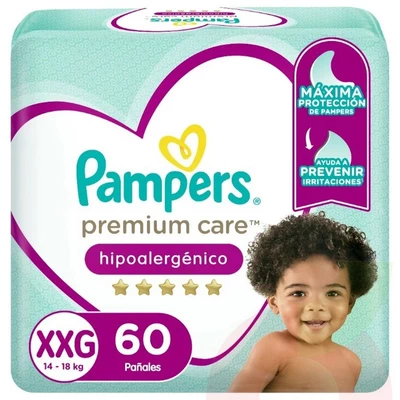 Pañales Pampers Premium Care XXG 60 Unidades