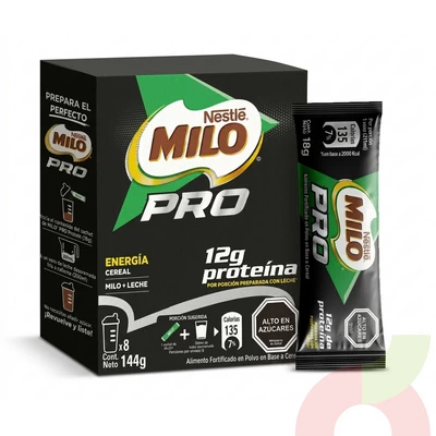 Sachets Milo Pro Nestlé 144Gr 8 Unidades 