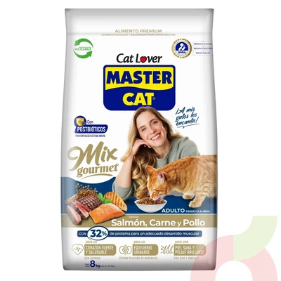 Mix Salmón, Carne & Pollo Master Cat 8Kg