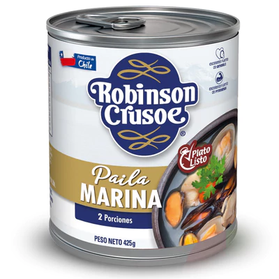 Paila Marina Robinson Crusoe 425Gr - 200Gr Drenado