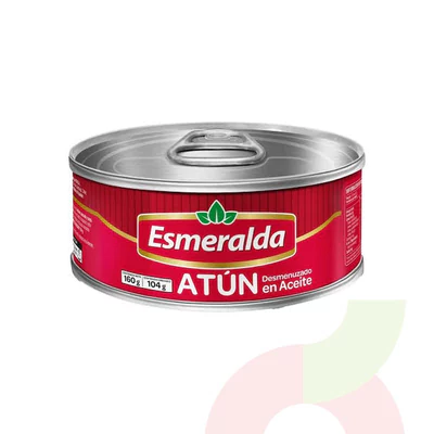 Atún Desmenuzado en Aceite Esmeralda 160Gr - 104Gr Drenado