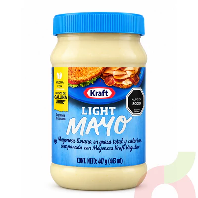 Frasco Mayonesa Light Kraft 447Gr