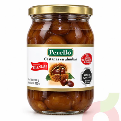 Frasco Castañas en Almíbar Perelló 500Gr - 280Gr Drenado