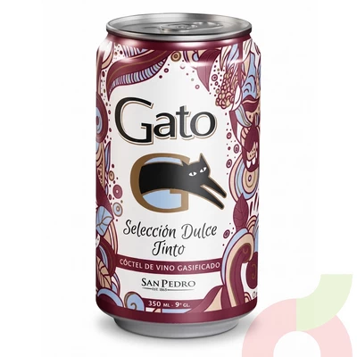 Cóctel de Vino Tinto Gasificado Gato 350Ml