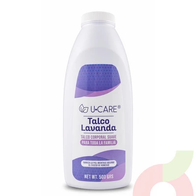Talco Corporal Suave Lavanda U-Care 500Gr