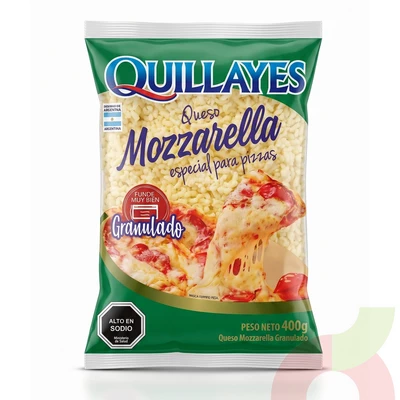 Queso Granulado Mozzarella Quillayes 400Gr