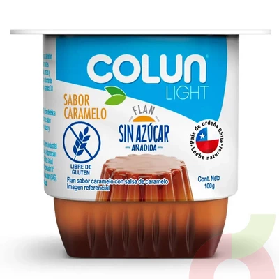 Flan Light Caramelo Colun 100Gr
