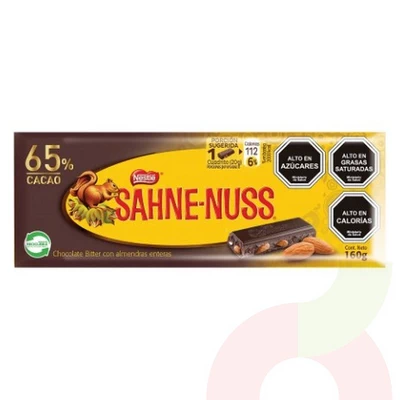 Chocolate Sahne Nuss Bitter 160Gr 