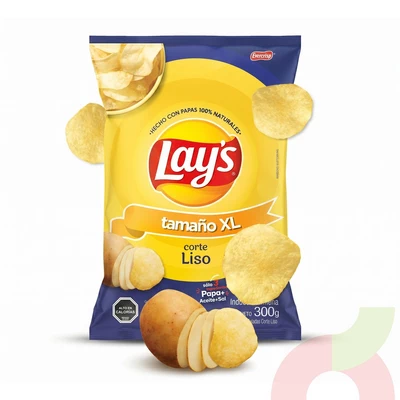 Papas Fritas XL Corte Liso Lays 300Gr