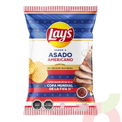 Papas Fritas Asado Americano Lays 160Gr