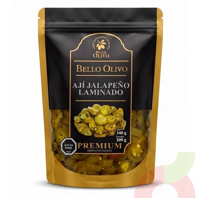Ají Jalapeño Laminado Bello Olivo 340Gr