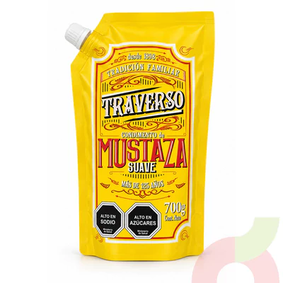 Doypack Mostaza Suave Vintage Traverso 700Gr