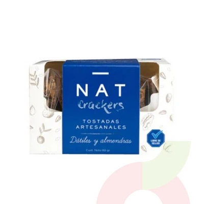 Nat Crackers Datil y Almendras 80Gr