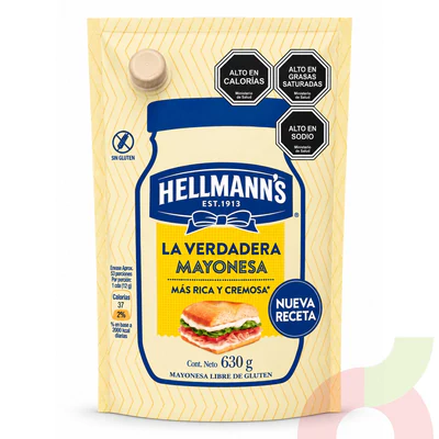 Doypack Mayonesa Hellmanns 630Gr