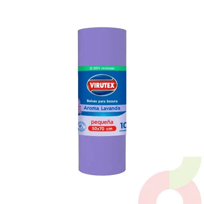 Bolsa Basura Lavanda 50X70 Virutex 10 Unidades