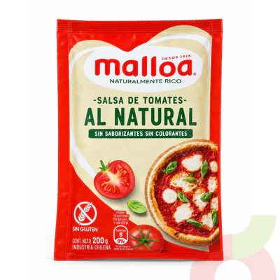 Salsa de Tomate al Natural Malloa 200Gr