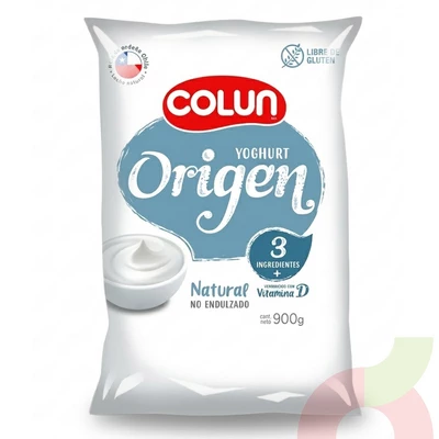Yoghurt Origen Natural No Endulzado Colun 900Gr