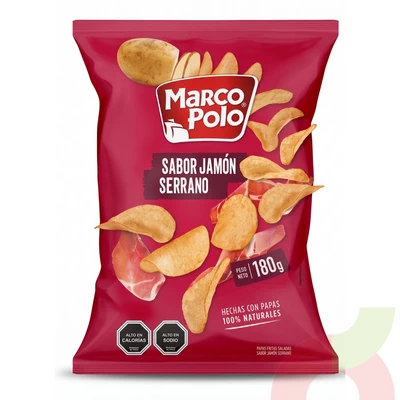 Papas Fritas Jamón Serrano Marco Polo 180Gr