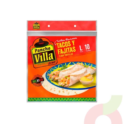 Tortillas Tacos y Fajitas L Pancho Villa 280Gr 10 Unidades