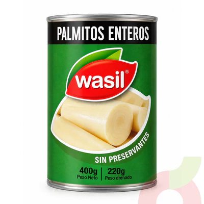 Palmitos Enteros Wasil 400Gr - 220Gr Drenado