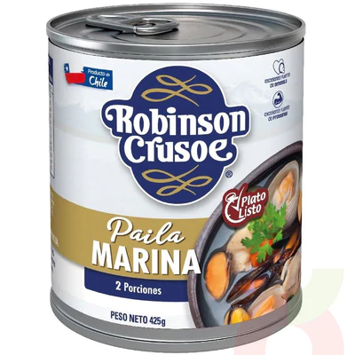 Paila Marina Robinson Crusoe 425Gr -200Gr Drenado