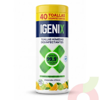 Toallas Húmedas Frescura Cítrica Igenix 40 Unidades
