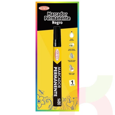 Marcador Permanente Red Artel Negro