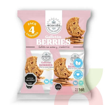 Galletón Berries Ecovida 160Gr 4 Unidades
