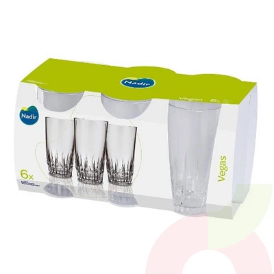 Vasos Vidrio Largos Vegas Nadir 330Ml 6 Unidades