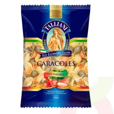 Pasta Caracoles 3 Sabores Talliani 400Gr